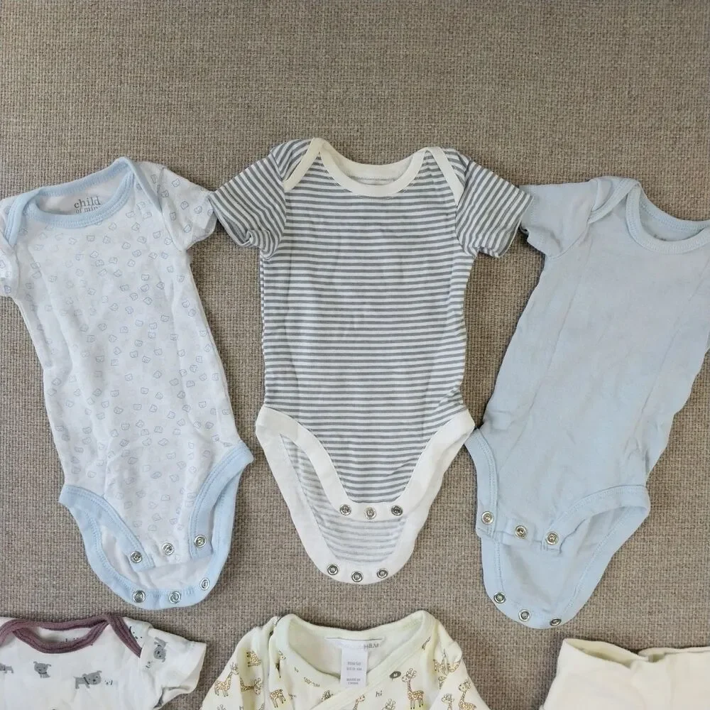 Baby Infant Boy Clothing Bundle Bodysuit Variety Of Colors 11 Pieces Newborn #11